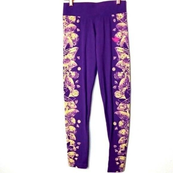 Adidas purple diamond leggings XS BoxA - Picture 1 of 6